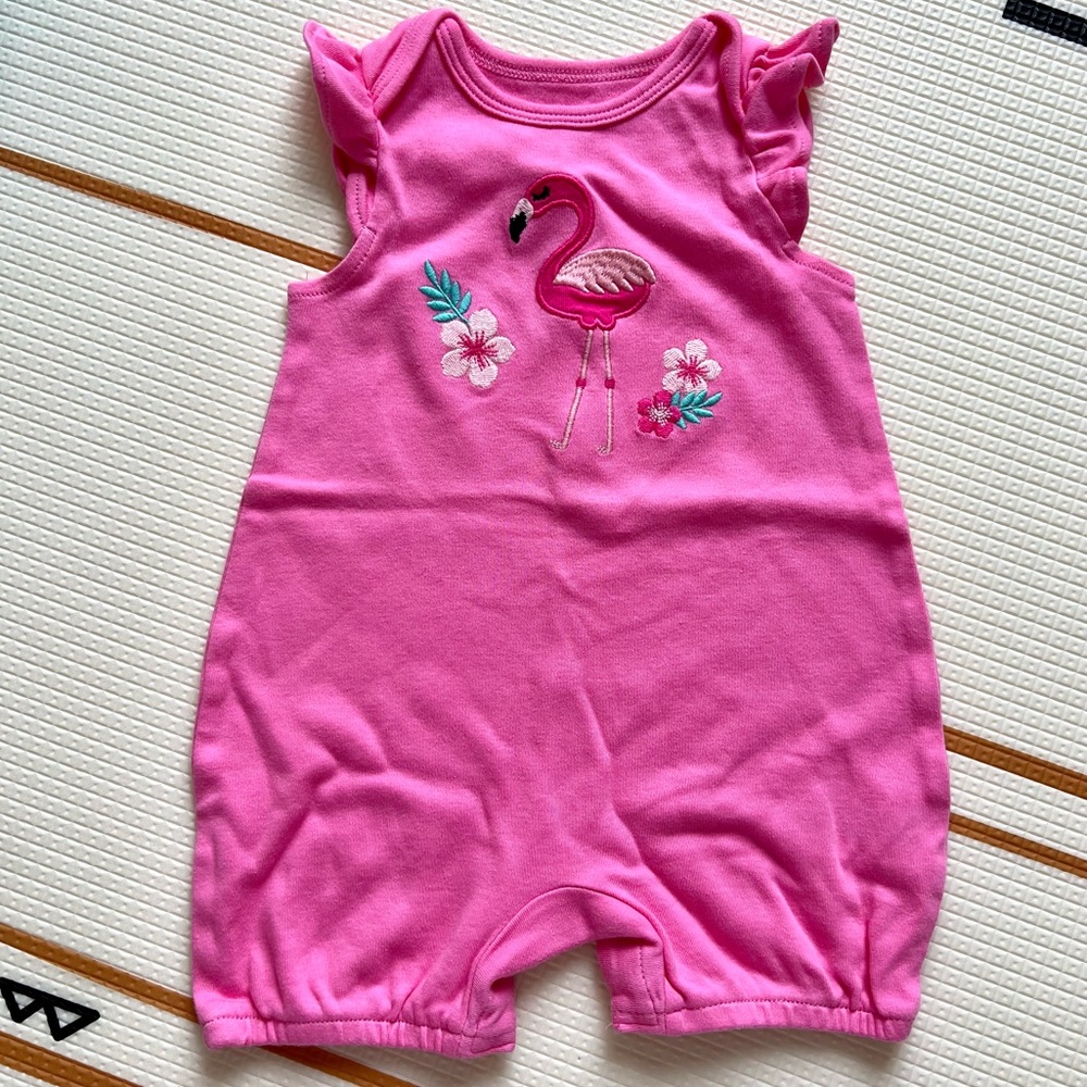 SET OF 3 NEW Rococo Baby Girl 9M Rompers Tropical - Picture 2 of 5